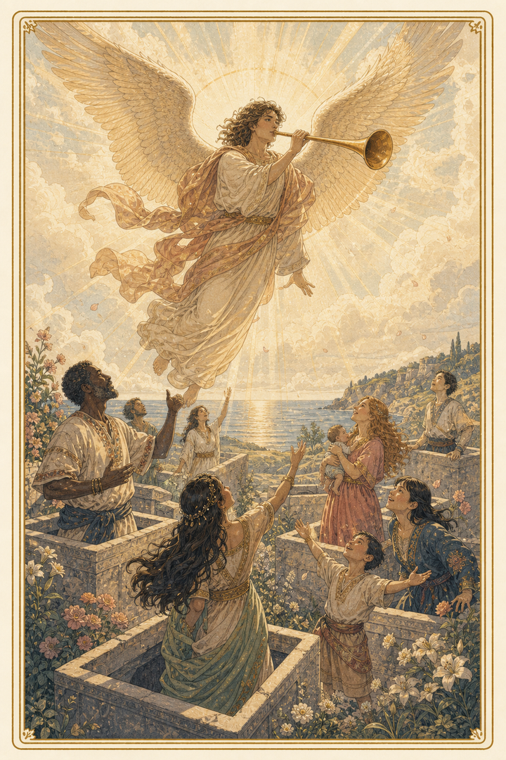 Original illustration for Judgement tarot card
