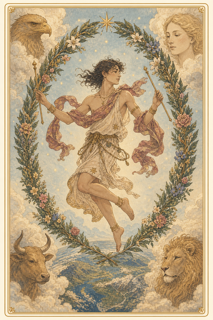 Original illustration for The World tarot card